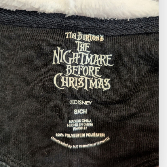 Nightmare Before Christmas Pajama Onesie Unionsuit Small Red Black - Picture 3 of 10
